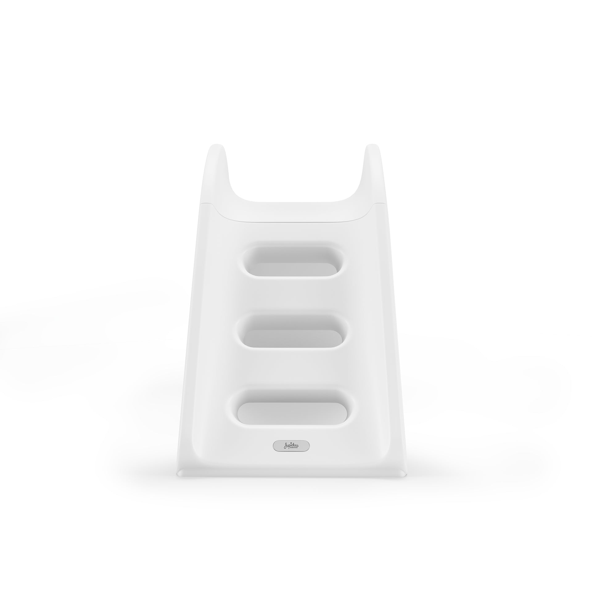 White outdoor slide side view - Jupiduu Outdoor Slide - AlmaVidaKids