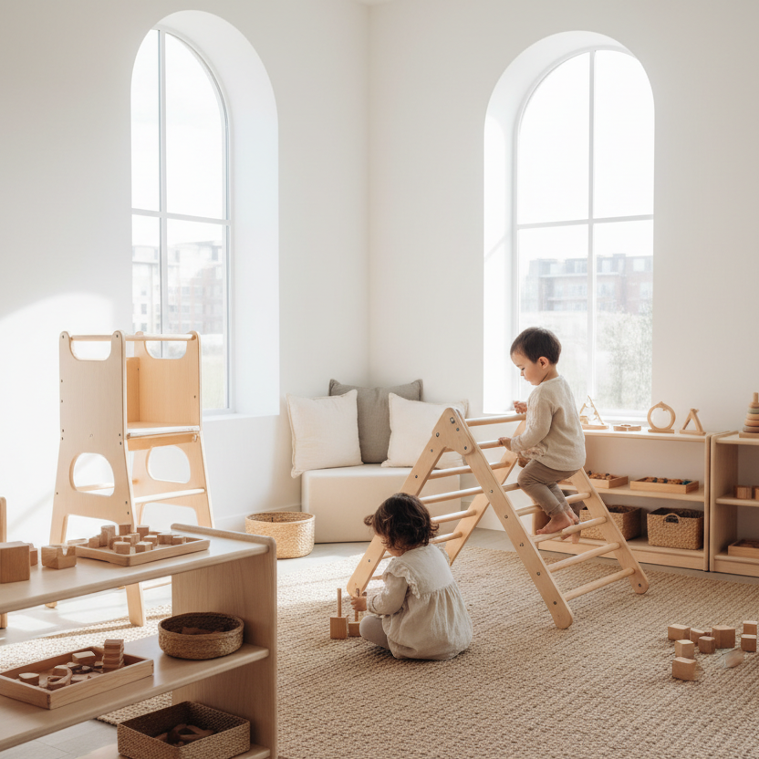 Montessori classroom furniture setup for schools and daycares in Europe