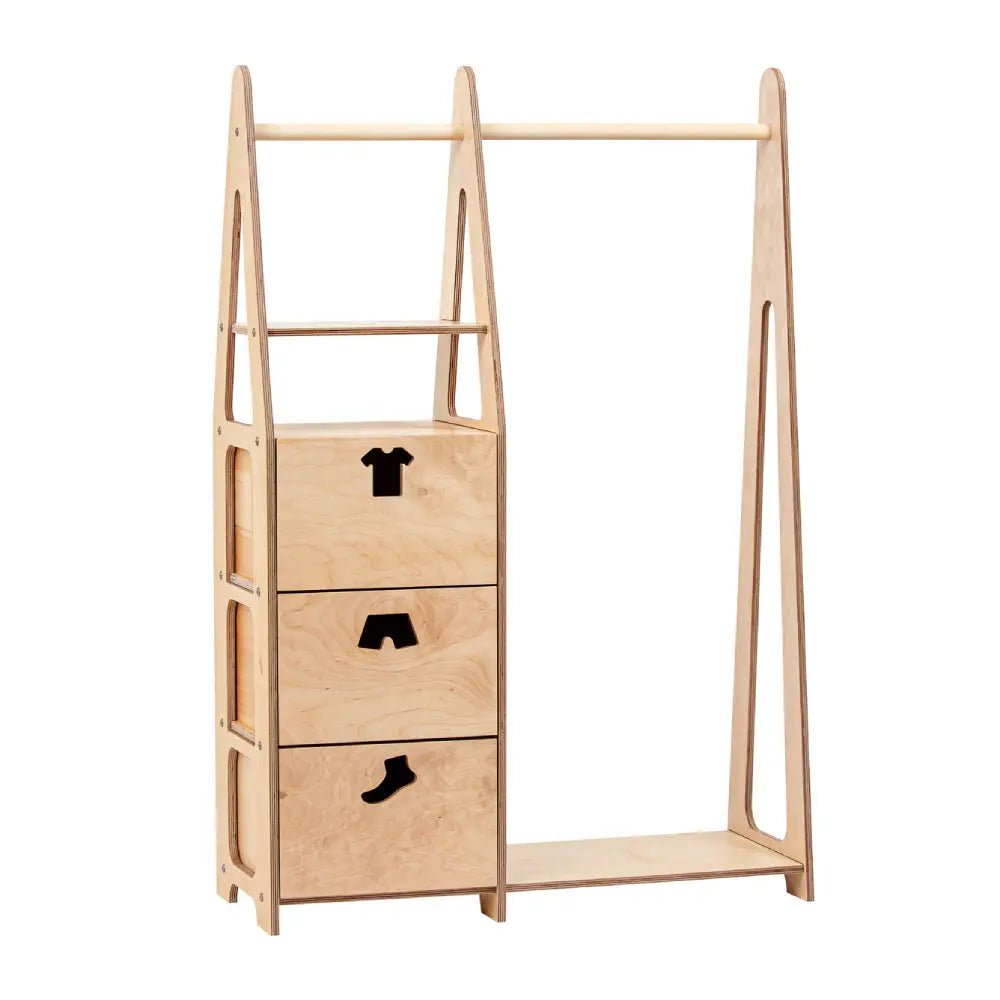 Clothing rack with drawers - AlmaVidaKids