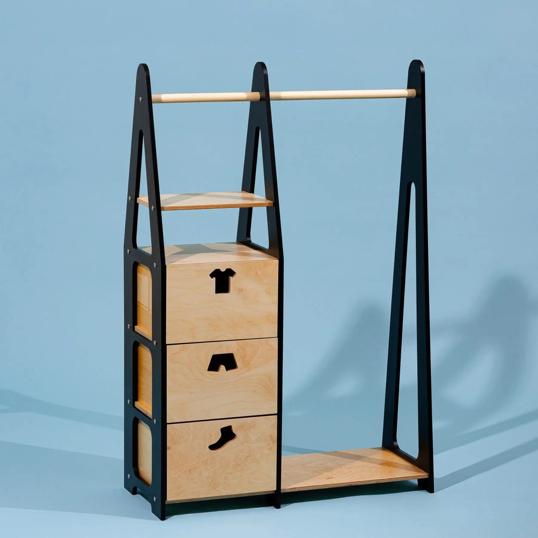 Clothing rack with drawers - AlmaVidaKids