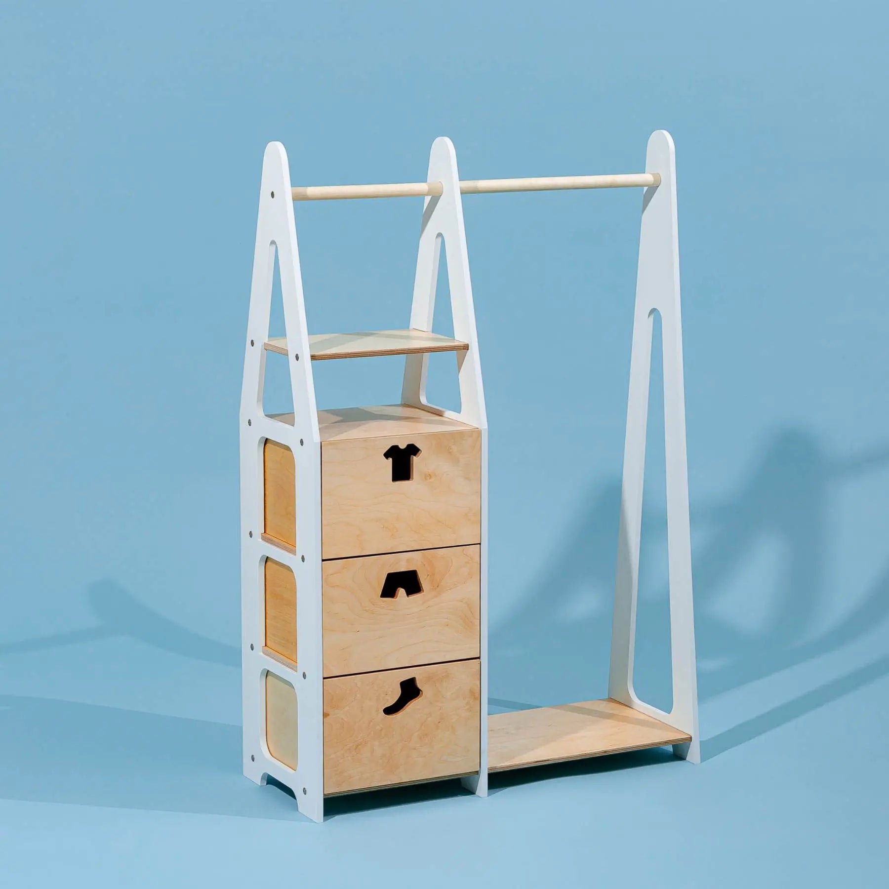 Clothing rack with drawers - AlmaVidaKids