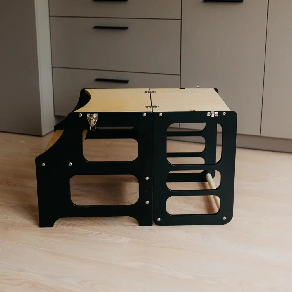 Foldable learning tower high chair - AlmaVidaKids