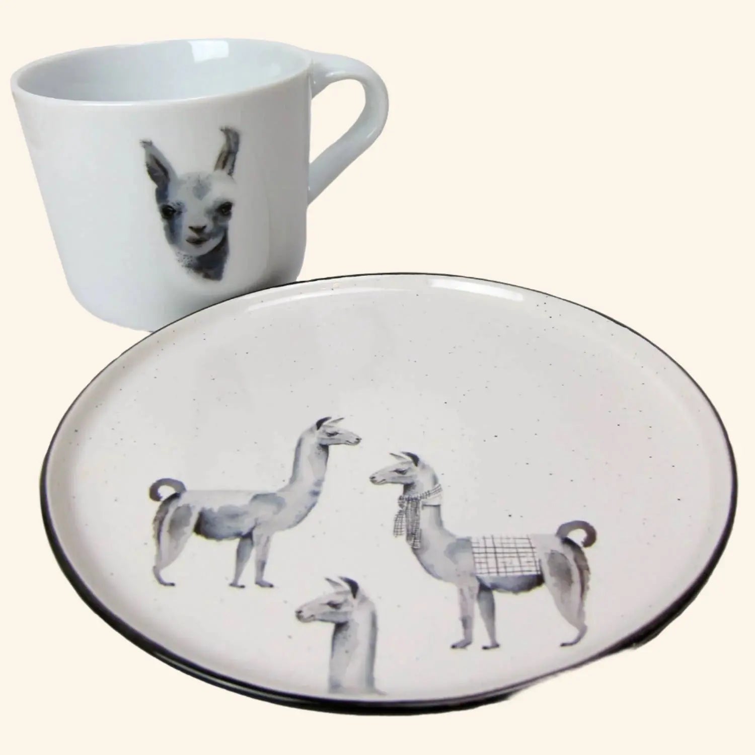 Lama porcelain stickers - AlmaVidaKids