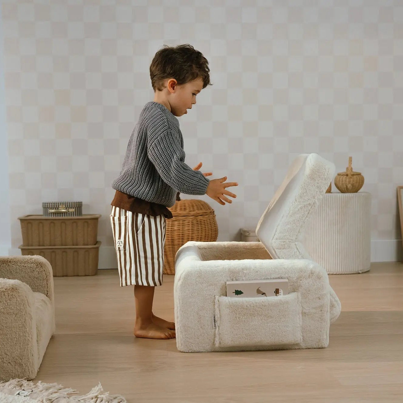Lumi Chair Bunny – 2 - in - 1 Kids Chair and Nap Mattress - AlmaVidaKids