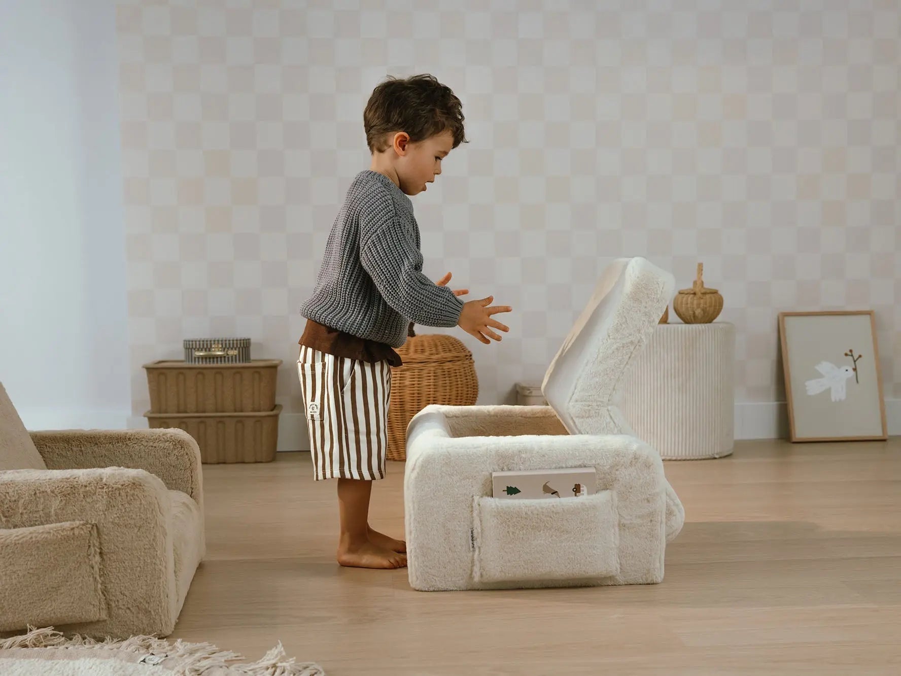 Lumi Chair Bunny – 2 - in - 1 Kids Chair and Nap Mattress - AlmaVidaKids