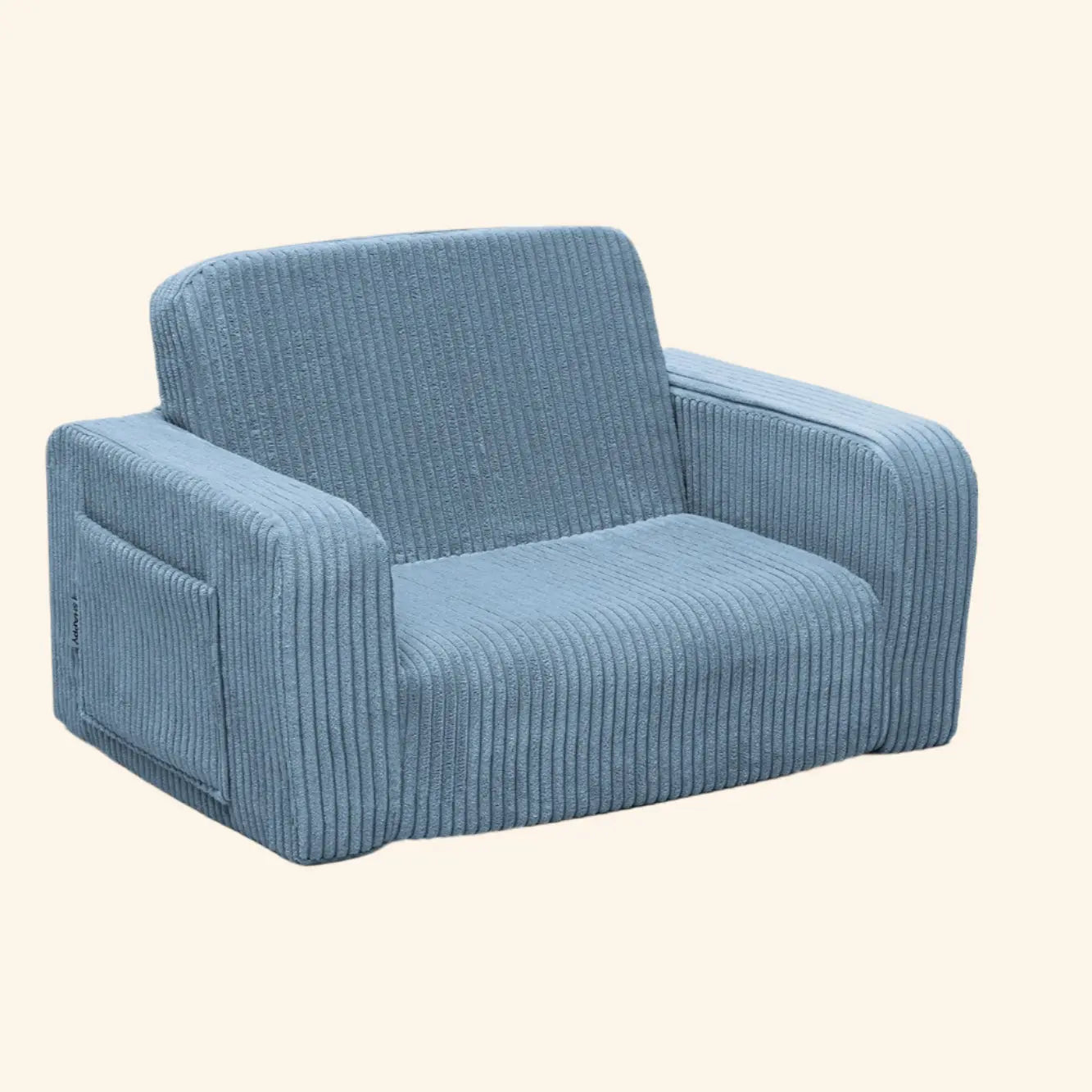 Lumi Toddler Chair Corduroy – 2 - in - 1 Chair and Nap Mattress - AlmaVidaKids