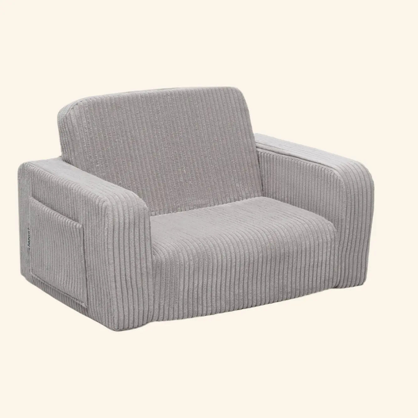 Lumi Toddler Chair Corduroy – 2 - in - 1 Chair and Nap Mattress - AlmaVidaKids