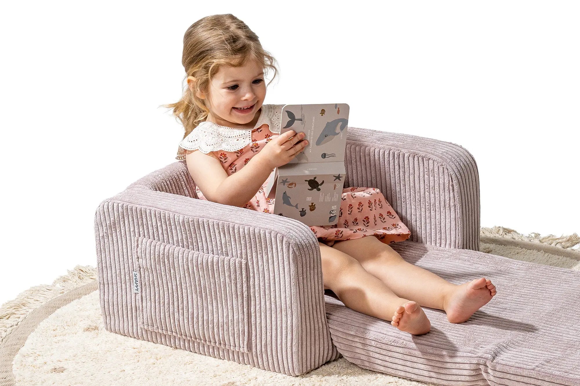 Lumi Toddler Chair Corduroy – 2 - in - 1 Chair and Nap Mattress - AlmaVidaKids
