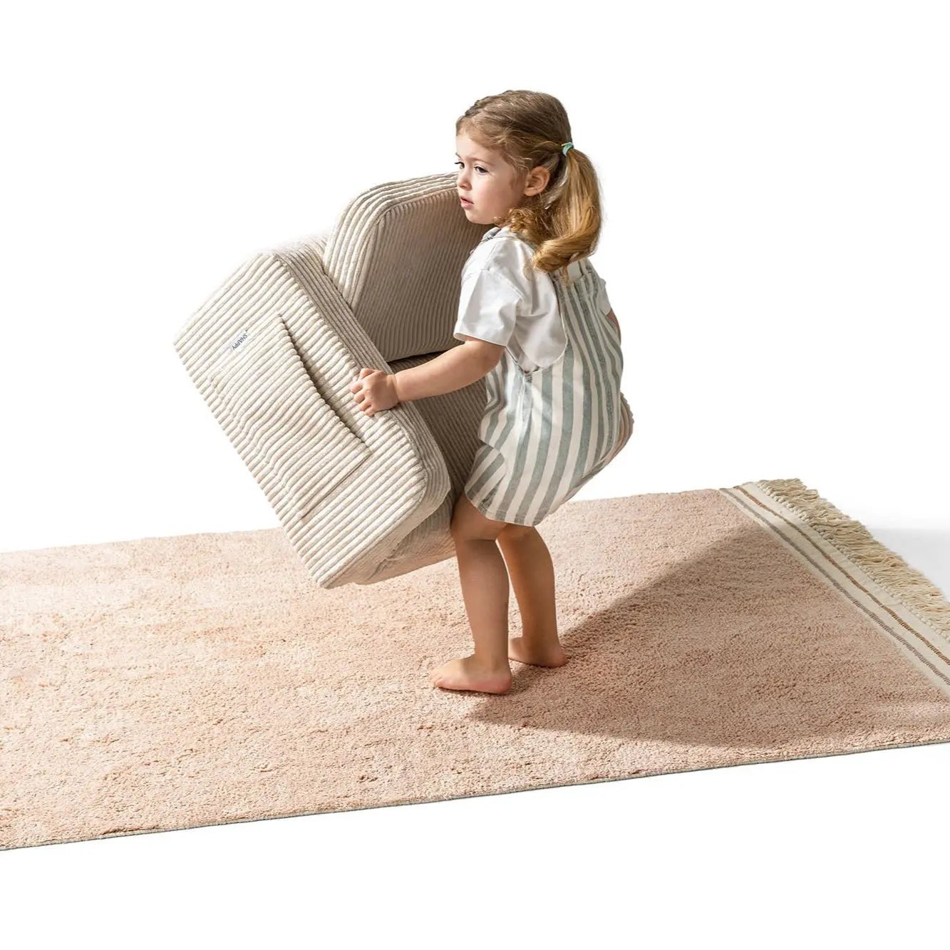 Lumi Toddler Chair Corduroy – 2 - in - 1 Chair and Nap Mattress - AlmaVidaKids