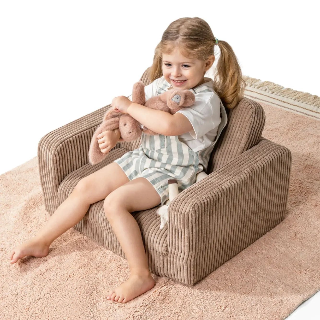 Lumi Toddler Chair Corduroy – 2 - in - 1 Chair and Nap Mattress - AlmaVidaKids