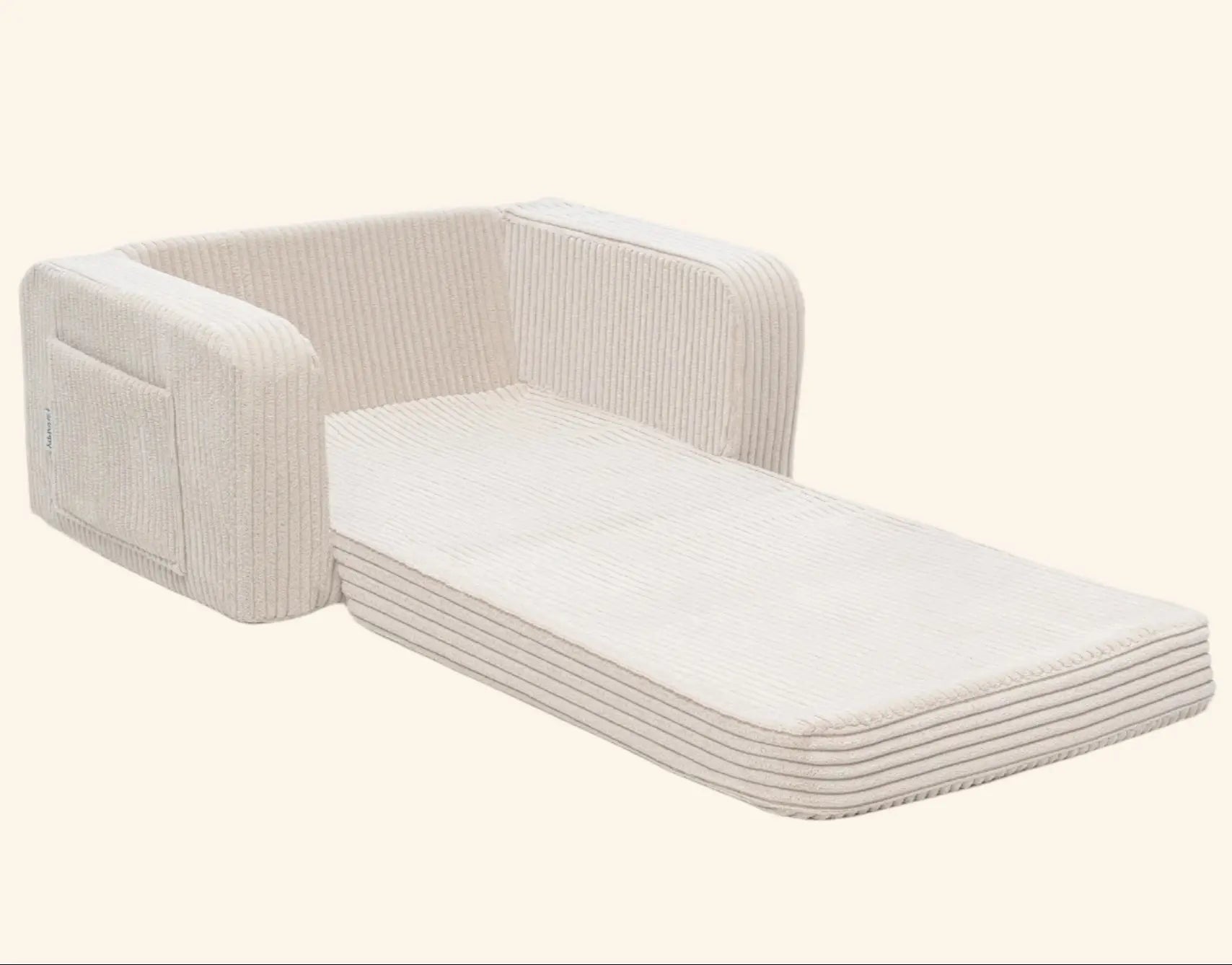 Lumi Toddler Chair Corduroy – 2 - in - 1 Chair and Nap Mattress - AlmaVidaKids