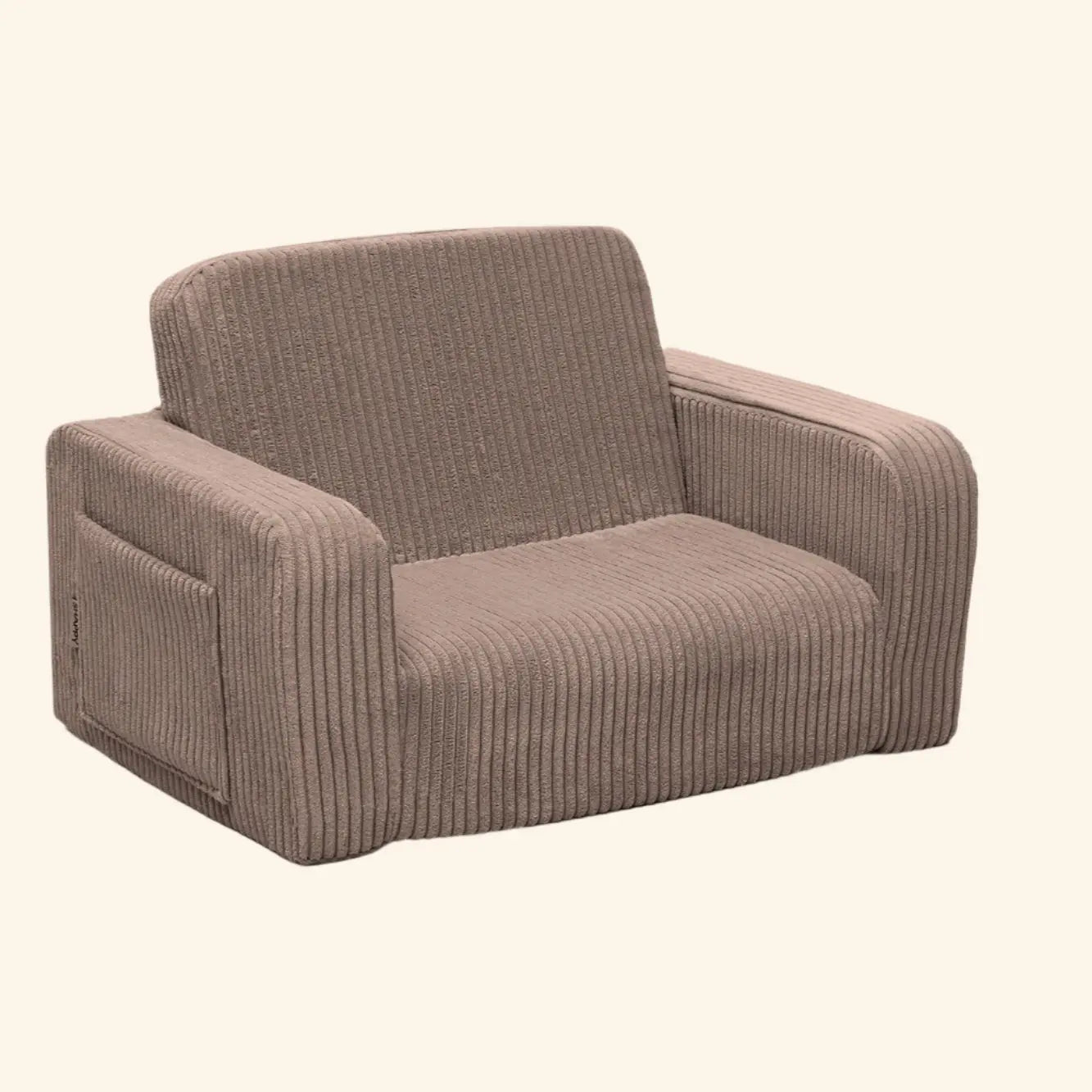 Lumi Toddler Chair Corduroy – 2 - in - 1 Chair and Nap Mattress - AlmaVidaKids