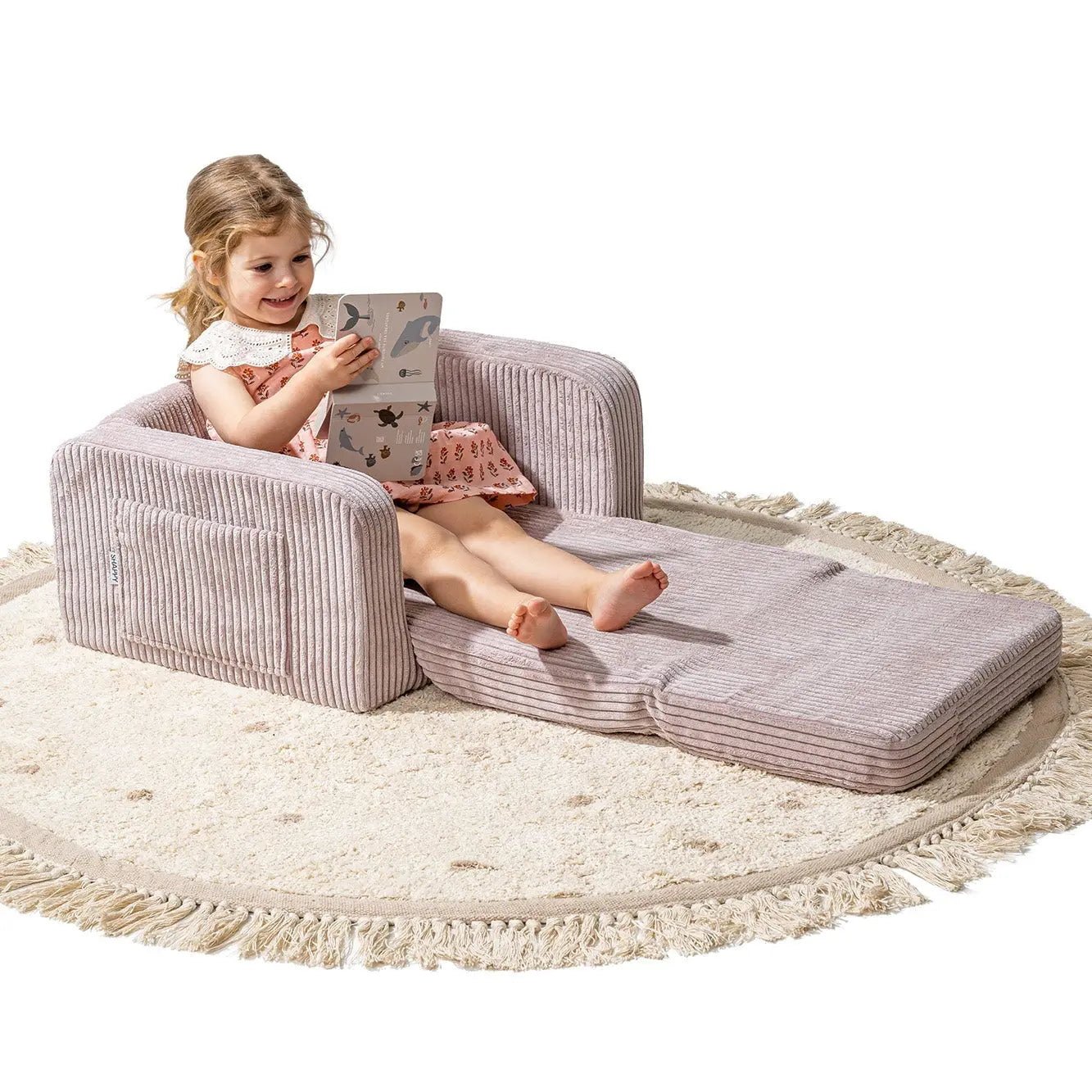 Lumi Toddler Chair Corduroy – 2 - in - 1 Chair and Nap Mattress - AlmaVidaKids