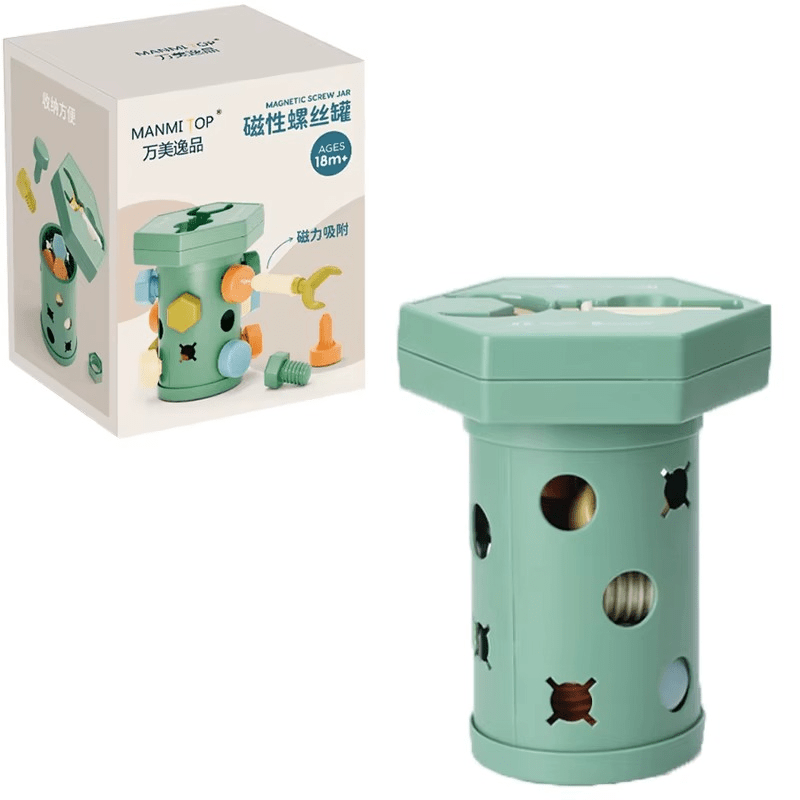 Magnet Toys™ - Creativiteit & Motoriek - Montessori Schuif - en Schroefplezier - AlmaVidaKids