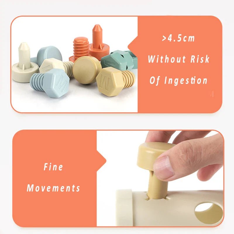 Magnet Toys™ - Creativiteit & Motoriek - Montessori Schuif - en Schroefplezier - AlmaVidaKids