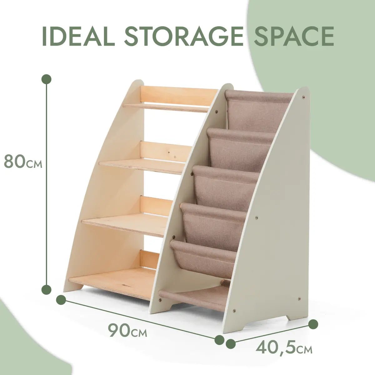 Montessori Bookshelf & Toy Shelving - AlmaVidaKids
