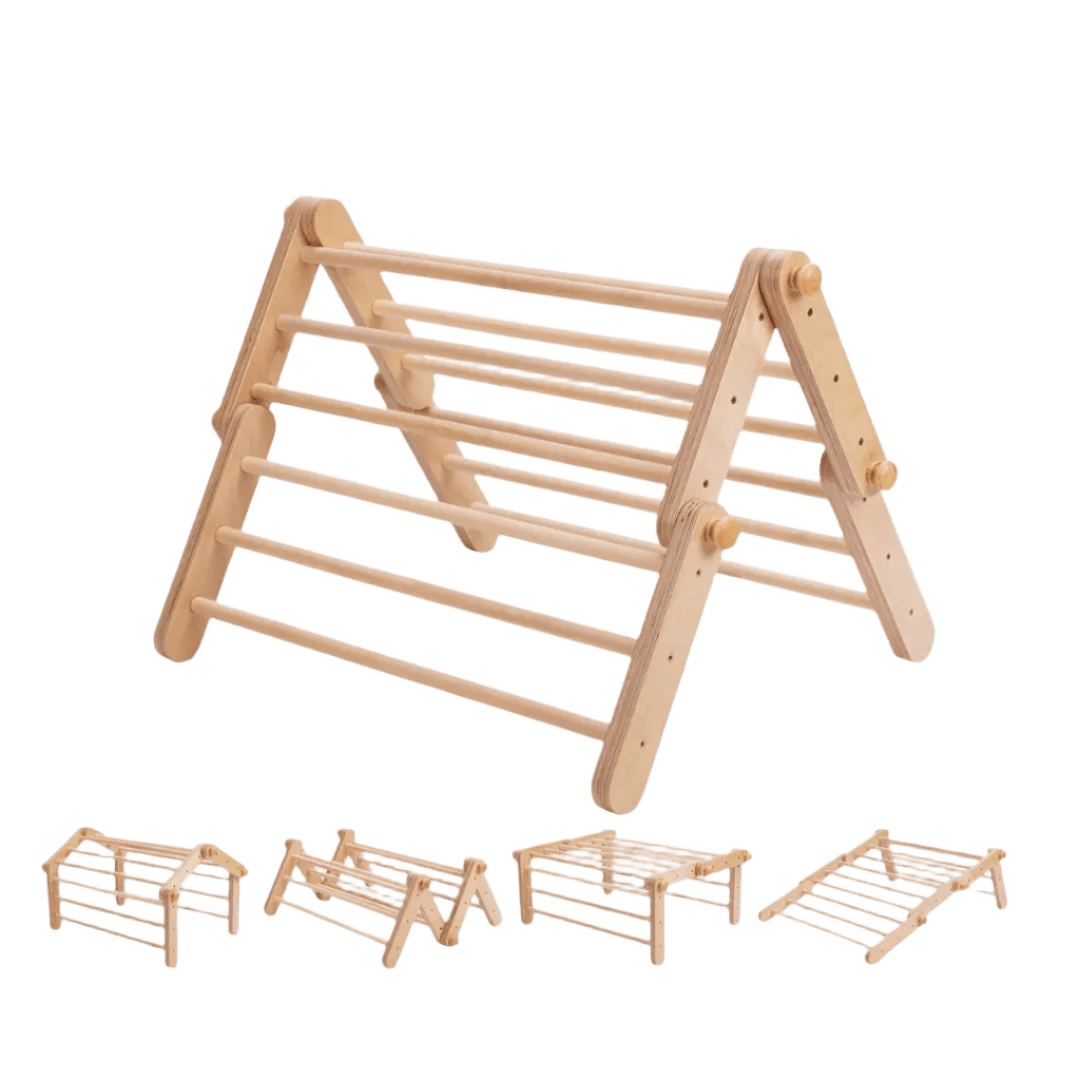 MOPITRI® 4 - segment Modifiable Climbing Pikler Triangle - AlmaVidaKids