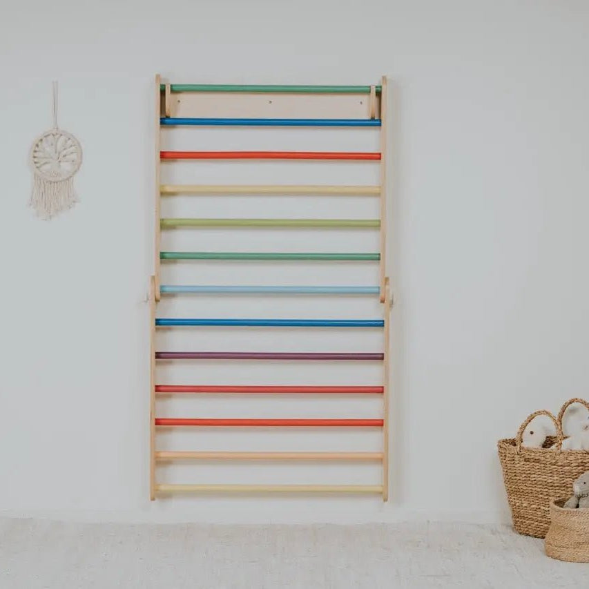 Pikler climbing triangle & climber (swedish) wall - AlmaVidaKids