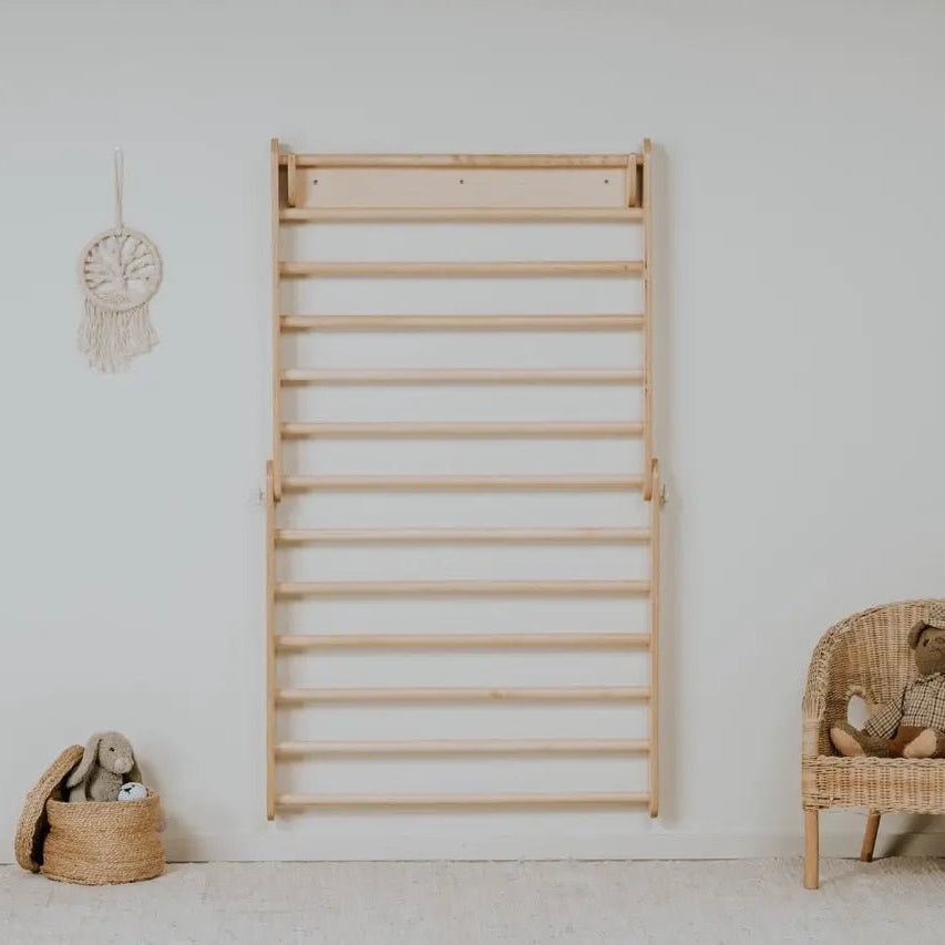 Pikler climbing triangle & climber (swedish) wall - AlmaVidaKids