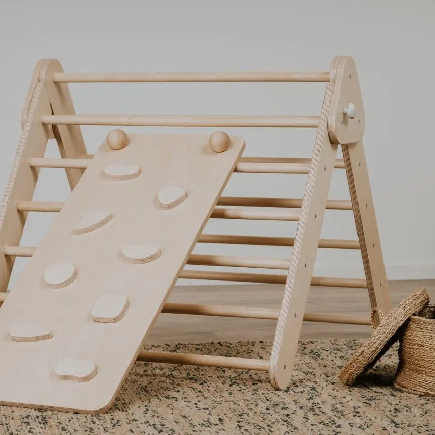 Pikler climbing triangle & climber (swedish) wall - AlmaVidaKids