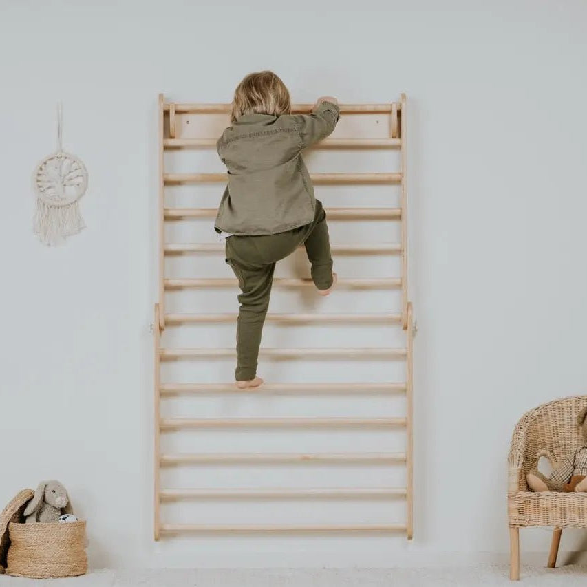 Pikler climbing triangle & climber (swedish) wall - AlmaVidaKids