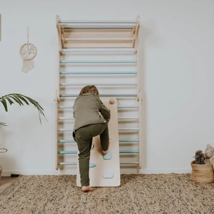 Pikler climbing triangle & climber (swedish) wall - AlmaVidaKids