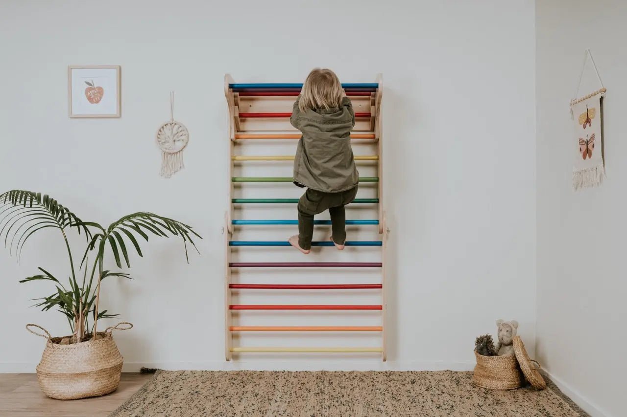 Pikler climbing triangle & climber (swedish) wall - AlmaVidaKids