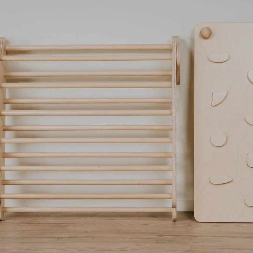 Pikler climbing triangle & climber (swedish) wall - AlmaVidaKids