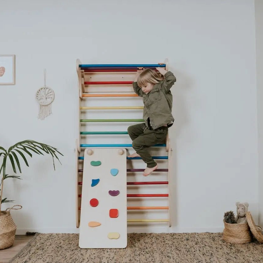 Pikler climbing triangle & climber (swedish) wall - AlmaVidaKids
