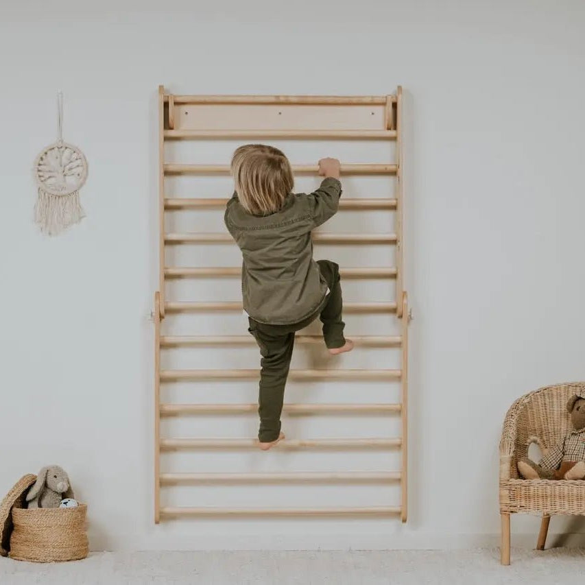 Pikler climbing triangle & climber (swedish) wall - AlmaVidaKids