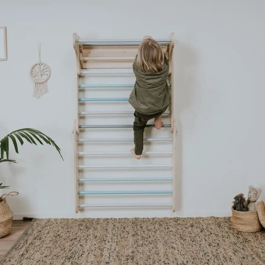 Pikler climbing triangle & climber (swedish) wall - AlmaVidaKids