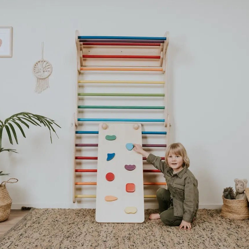 Pikler climbing triangle & climber (swedish) wall - AlmaVidaKids