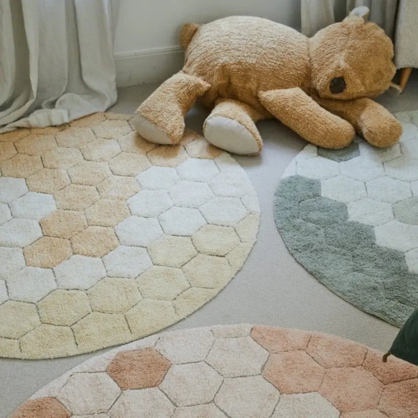 Washable rug Round Honeycomb - AlmaVidaKids