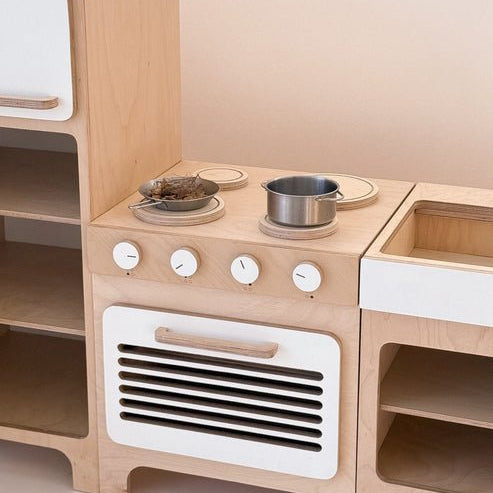 Wooden Play Kitchen - AlmaVidaKids