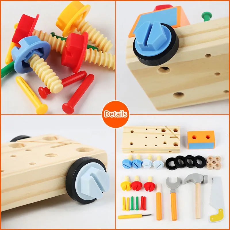 Woods™ - Draai & Leer - Montessori Auto Schroefbord - AlmaVidaKids
