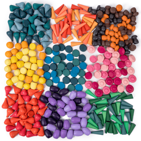 Woods™ - Houten Wonderen - Regenboog bouwblokken - AlmaVidaKids