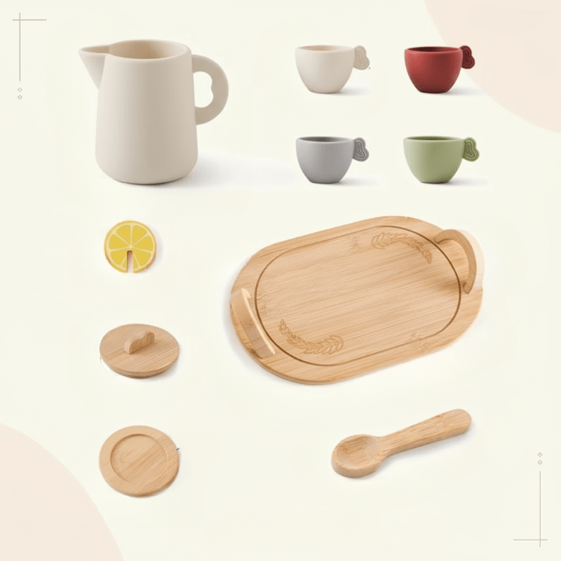 Woods – Leuk & Interactief – Houten Theeset voor Kinderen - AlmaVidaKids