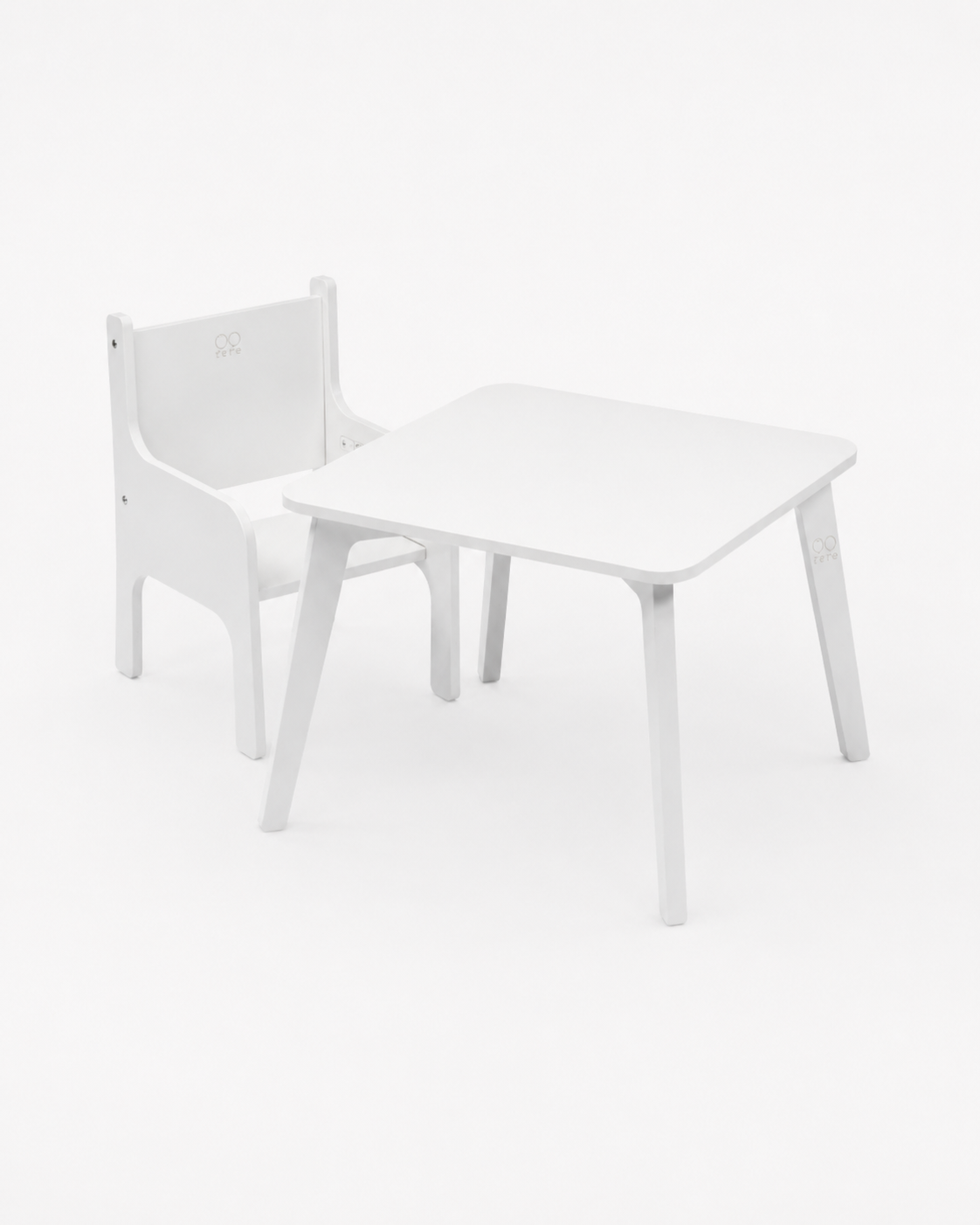 TULLA toddler table and chair set with white chair and table - AlmaVidaKids