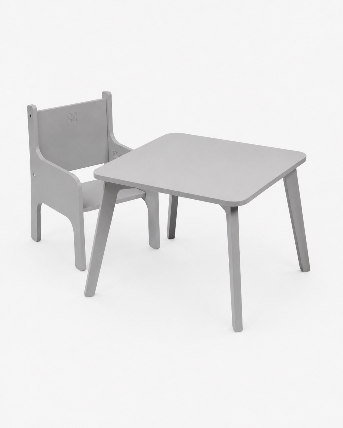 TULLA toddler table and chair set with grey colour combination - AlmaVidaKids