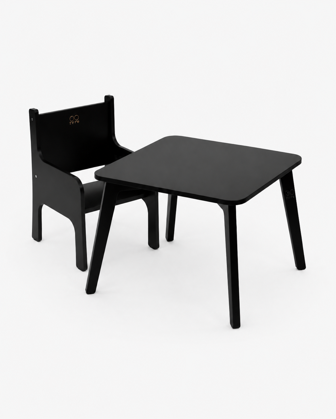 TULLA toddler table and chair set with black colour combination - AlmaVidaKids