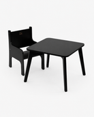 TULLA toddler table and chair set with black colour combination - AlmaVidaKids
