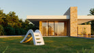 White outdoor slide for garden play - Jupiduu Outdoor Slide - AlmaVidaKids