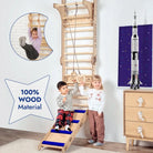 Apollo Swedish Wall / Climbing ladder for Little Austronauts + Moon swing Set + Slide Board - Goodevas