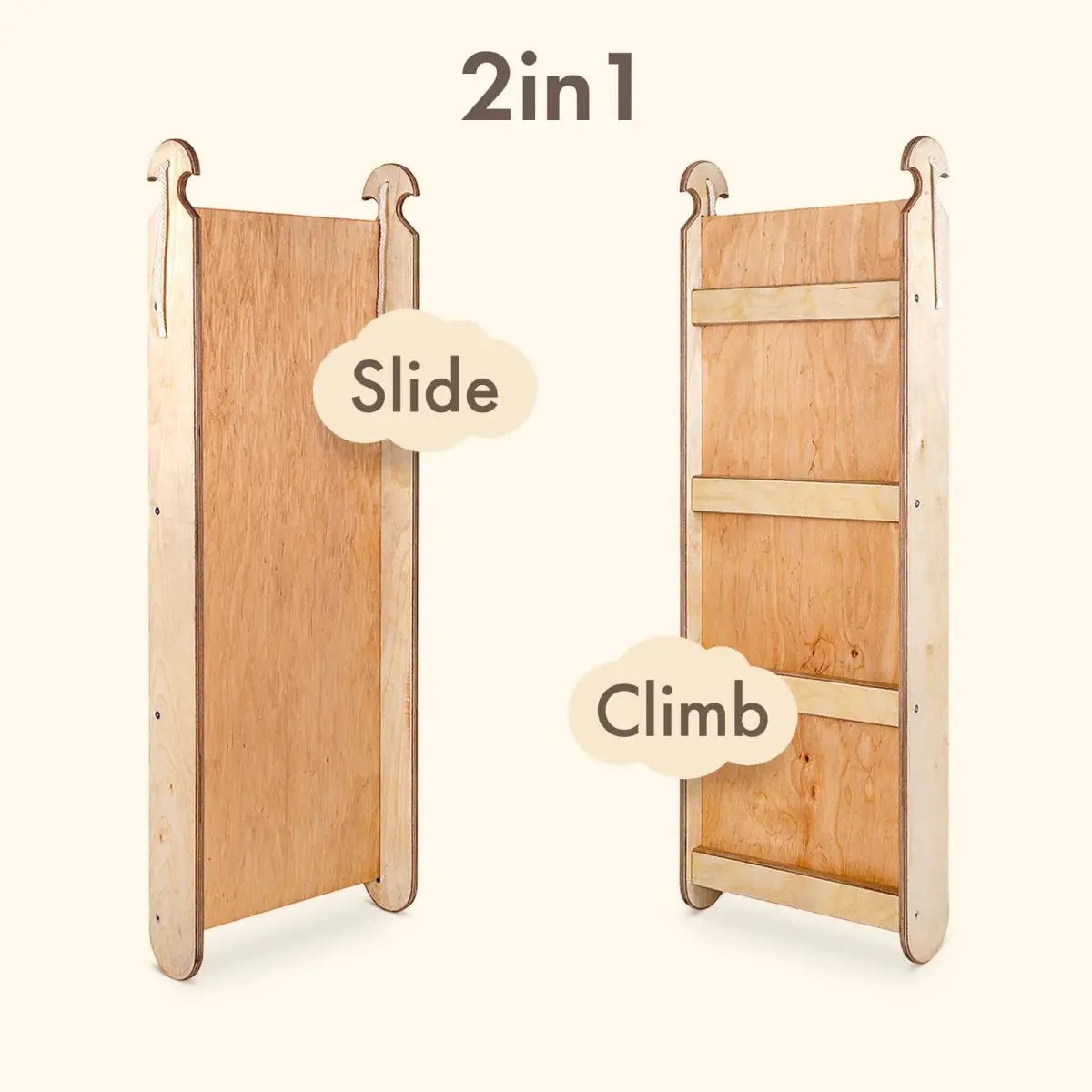 Climbing Set: Triangle Ladder | Climbing Arch | Slide Board/Ramp | Rope Ladder - AlmaVidaKids