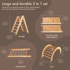 Climbing Set: Triangle Ladder | Climbing Arch | Slide Board/Ramp | Rope Ladder - AlmaVidaKids