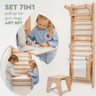 Climbing Wall Set: Gym Add - on | Climbing Ladder | Swing Set | Slide Board | Art Addition - AlmaVidaKids