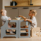 Foldable learning tower high chair - AlmaVidaKids