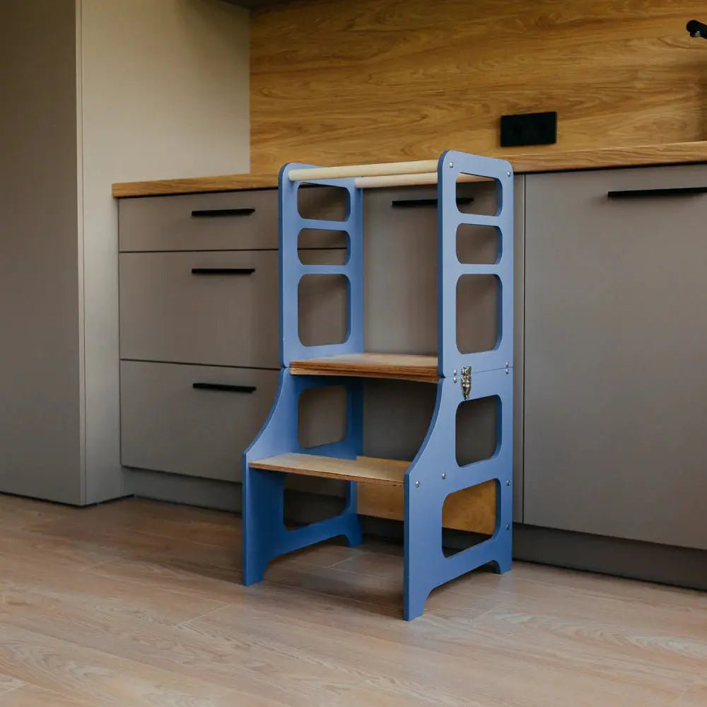 Foldable learning tower high chair - AlmaVidaKids