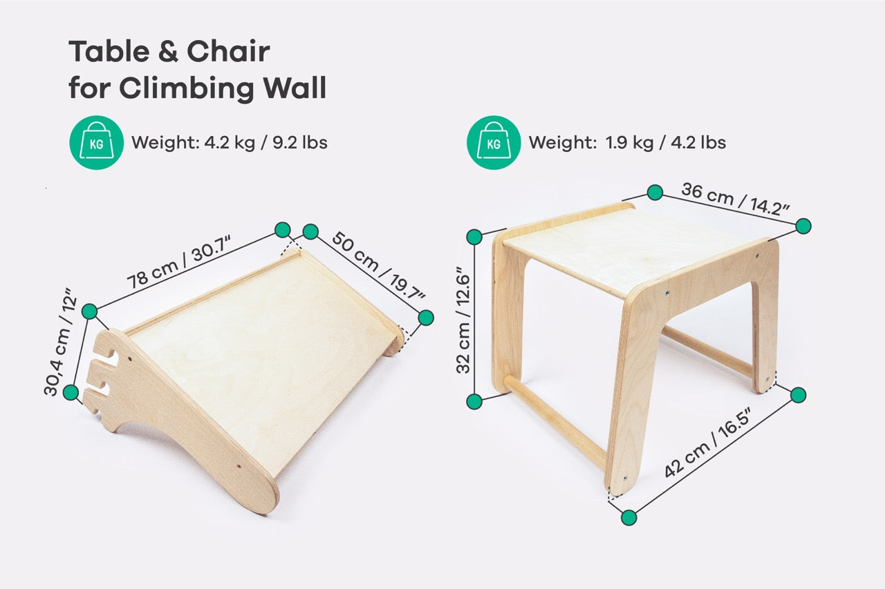 Table & Chair Add-on for Climber Wall Leg&Go