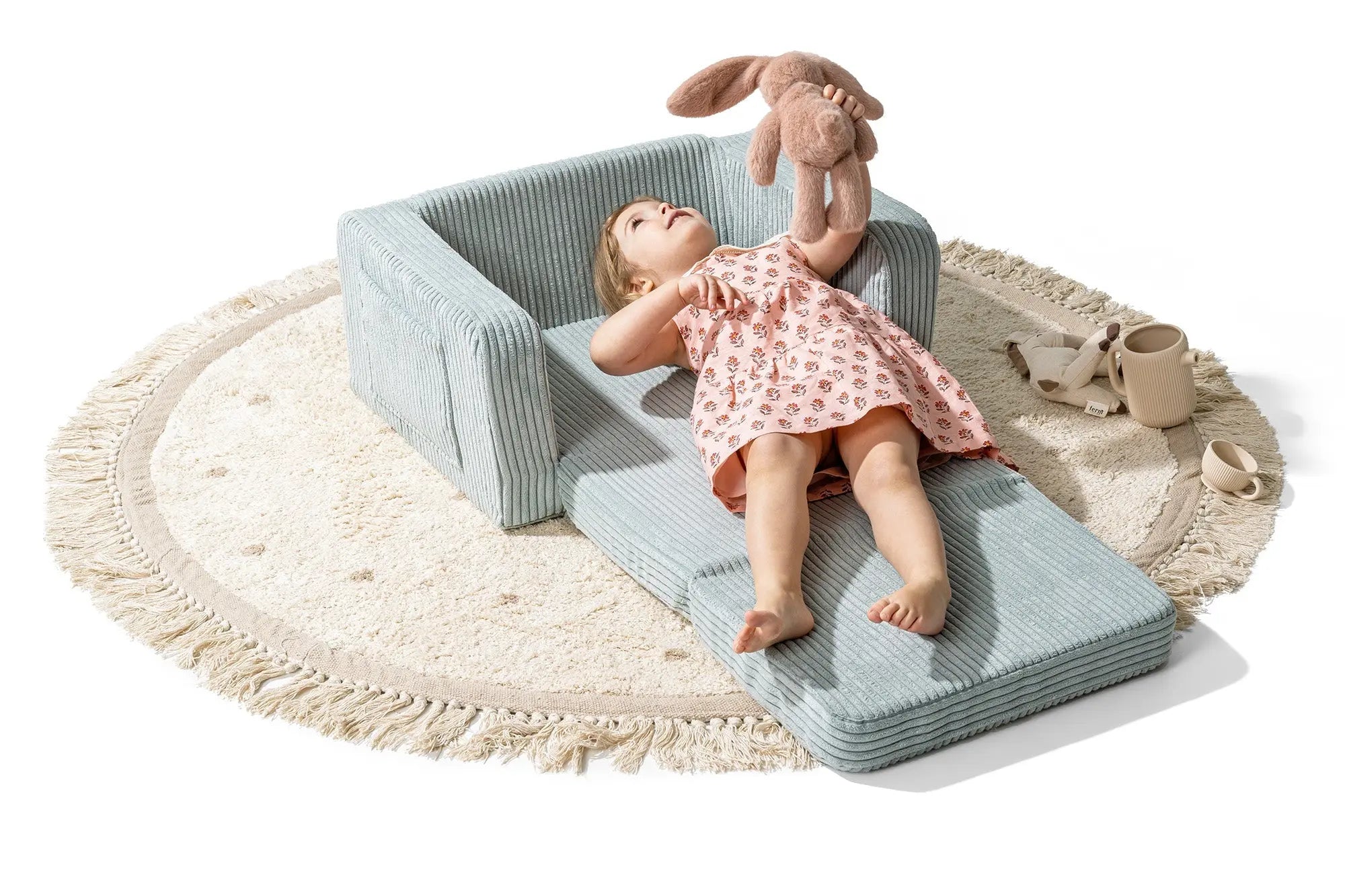 Lumi Toddler Chair Corduroy – 2 - in - 1 Chair and Nap Mattress - AlmaVidaKids